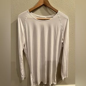 Lululemon White Openback L/S Shirt - Size 10
